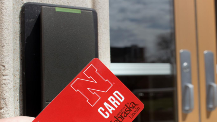 ncard held against a magnetic reader